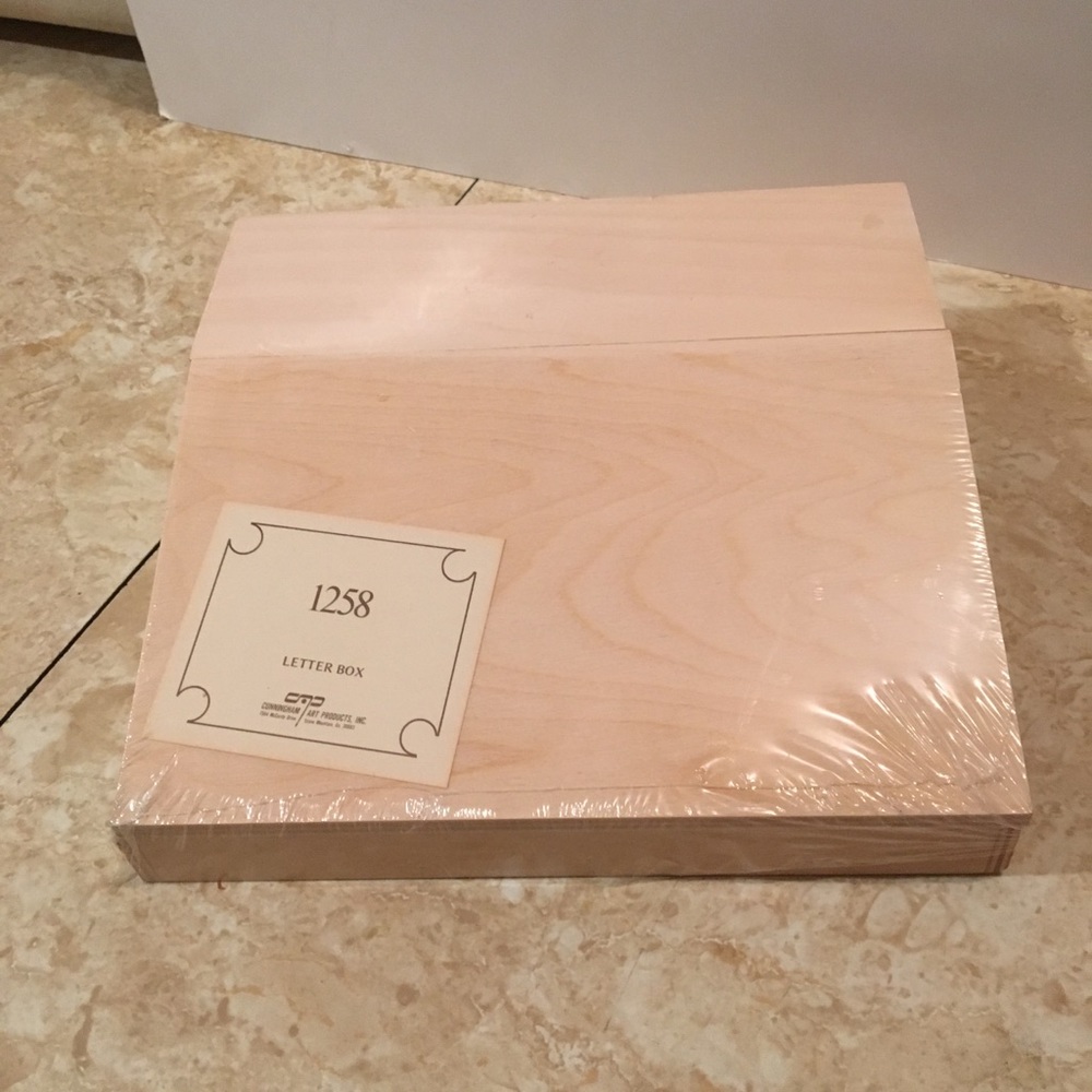 Unfinished wood letter box